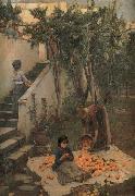 John William Waterhouse Study of a Garden on Capri oil painting picture wholesale